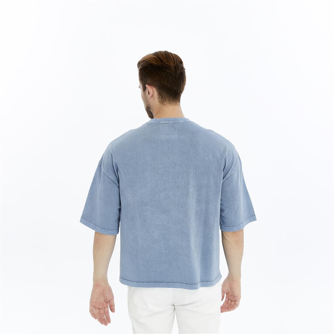Acid Washed Relaxed Baggy Heavweight Plain Cotton T-shirt