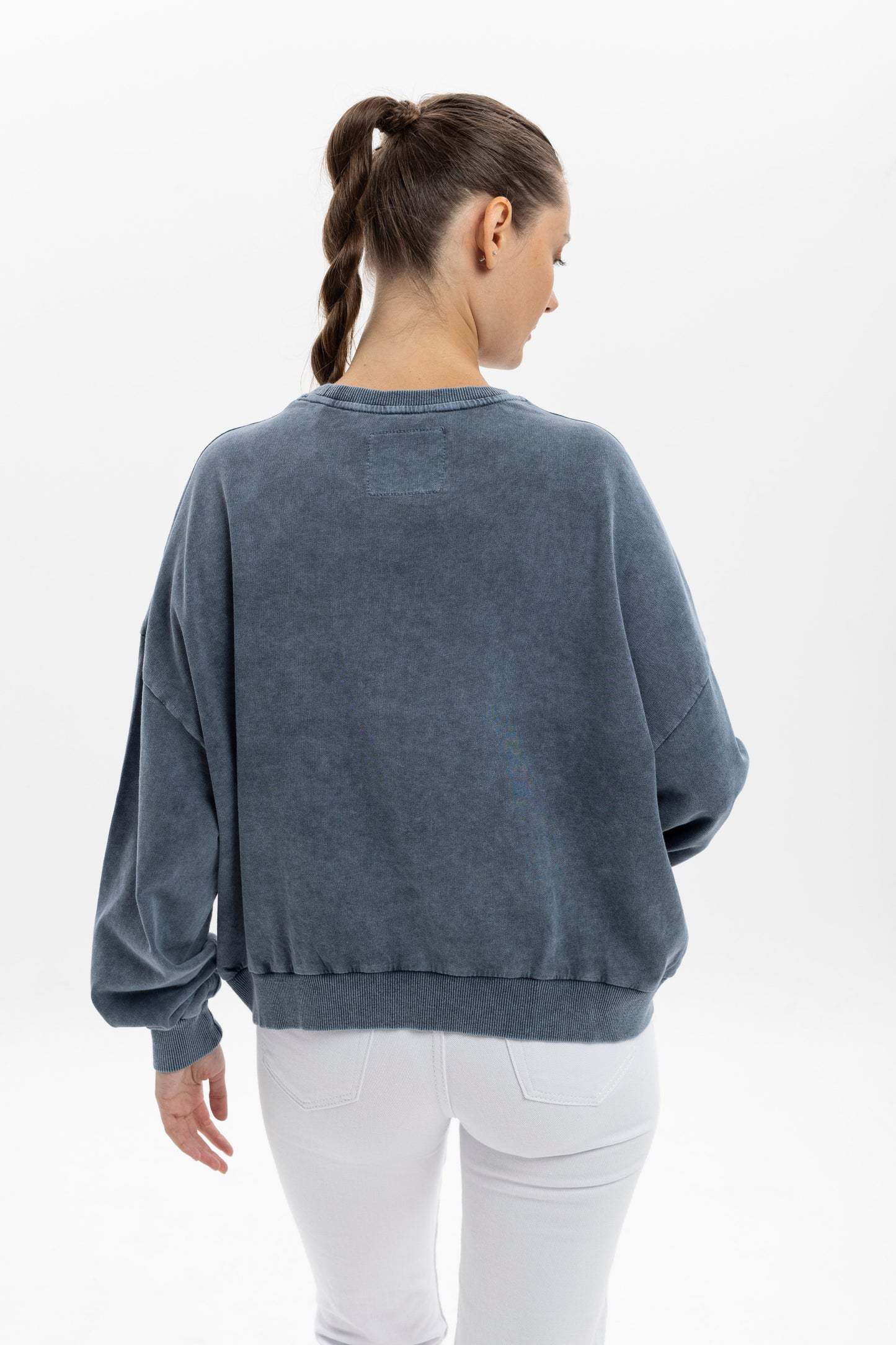 Ballon Cut Zip Front SKULL STONE Print Women Sweatshirt