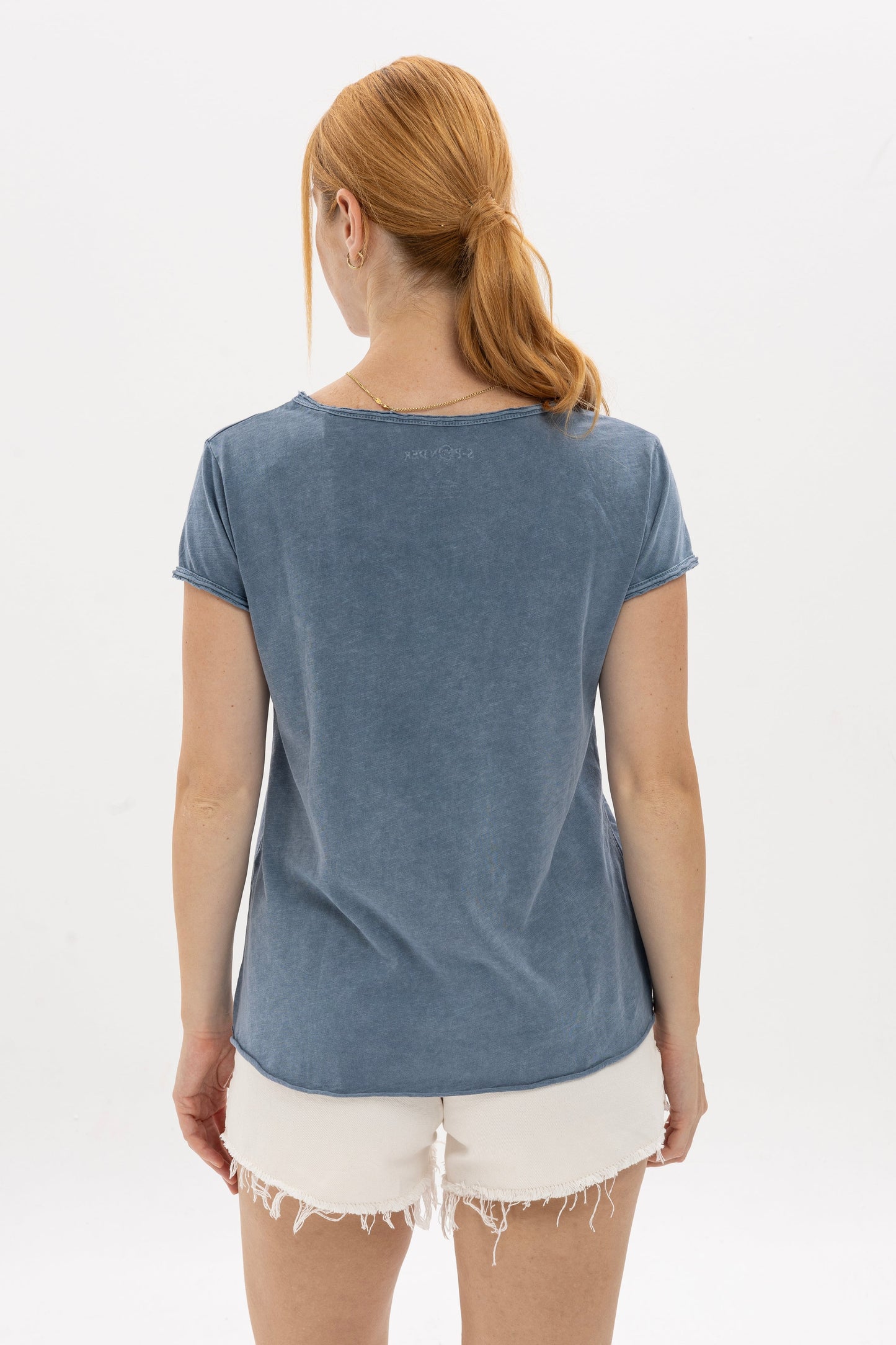 Anthracite Stone Washed Camper Van Print Women's Top