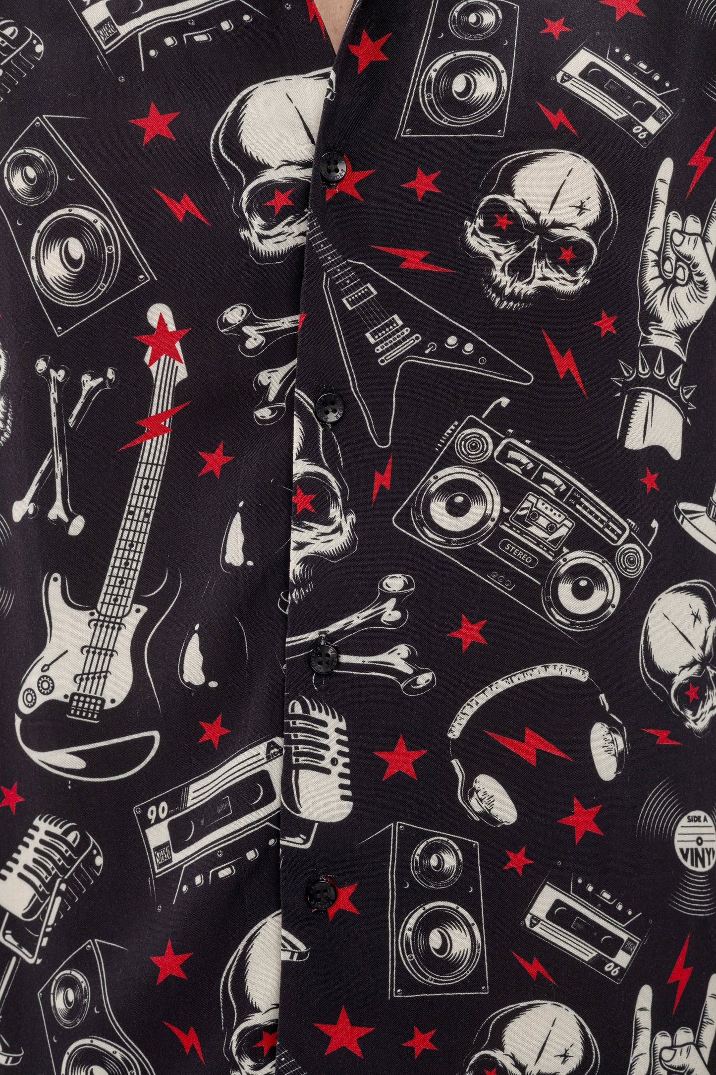 Rock & Roll Skull Men's Regular Shirt