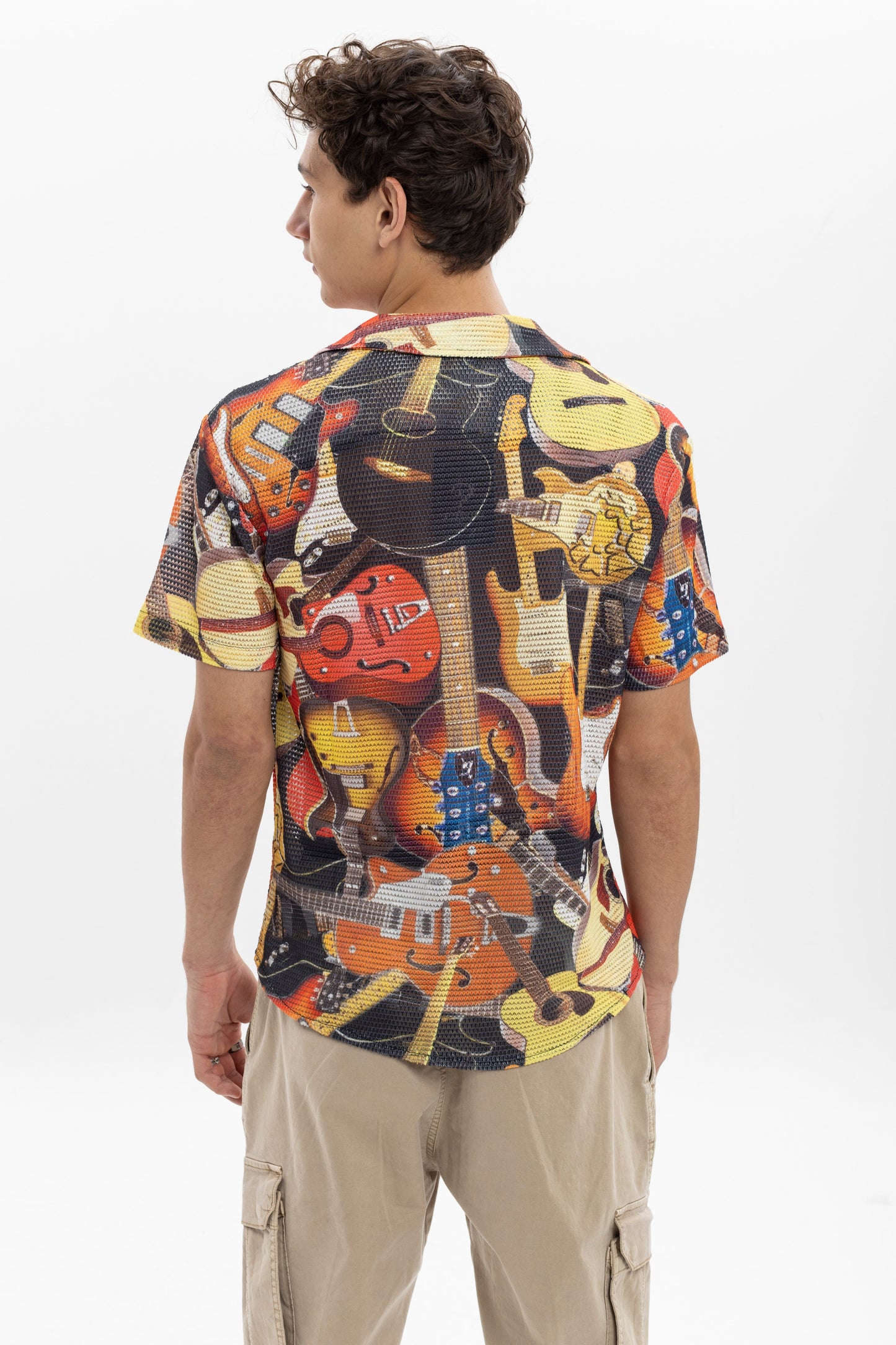 All GuitarFull Print Patterned Men's Regular Shirt