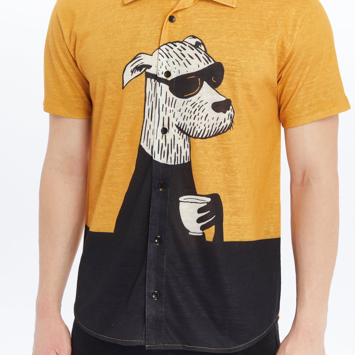 CILLING DOG Patterned Print Men's Regular Shirt