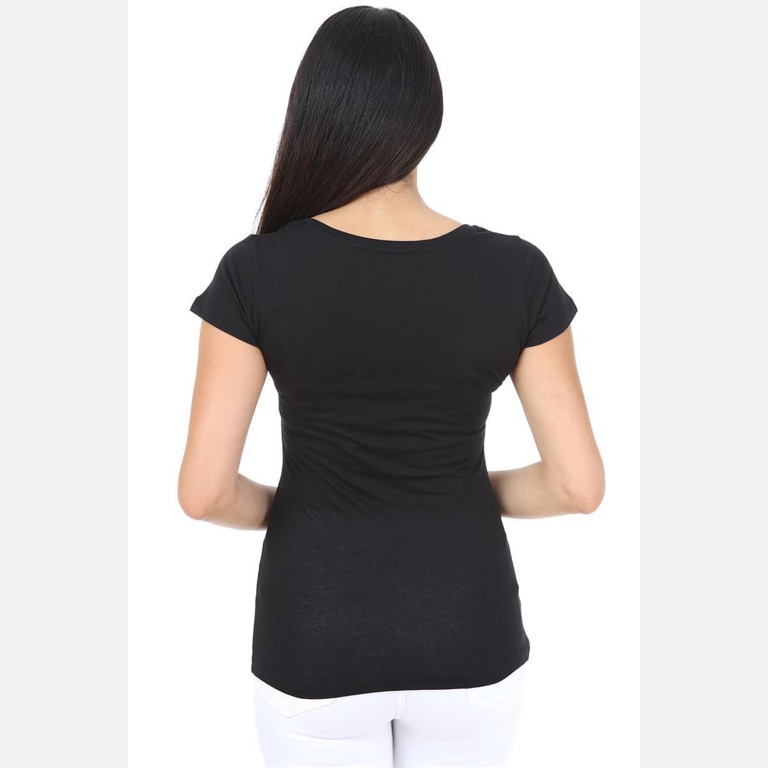 Black Vintage Cassette Printed Cotton Women T-shirt - S-Ponder Shop