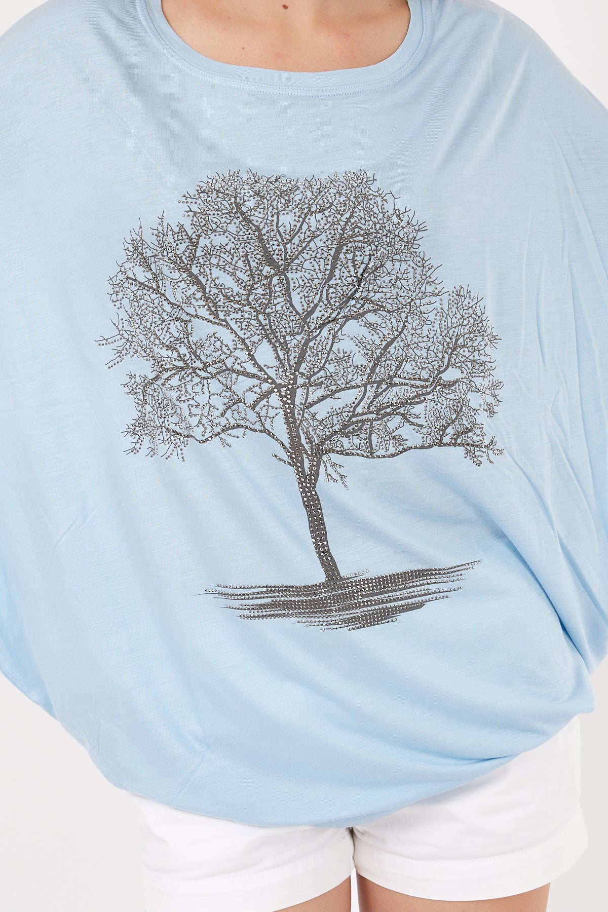 Shinny Tree Of Life Women Cotton Tops