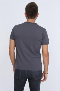 Grey Never Enough (Irony) Printed Cotton T-shirt