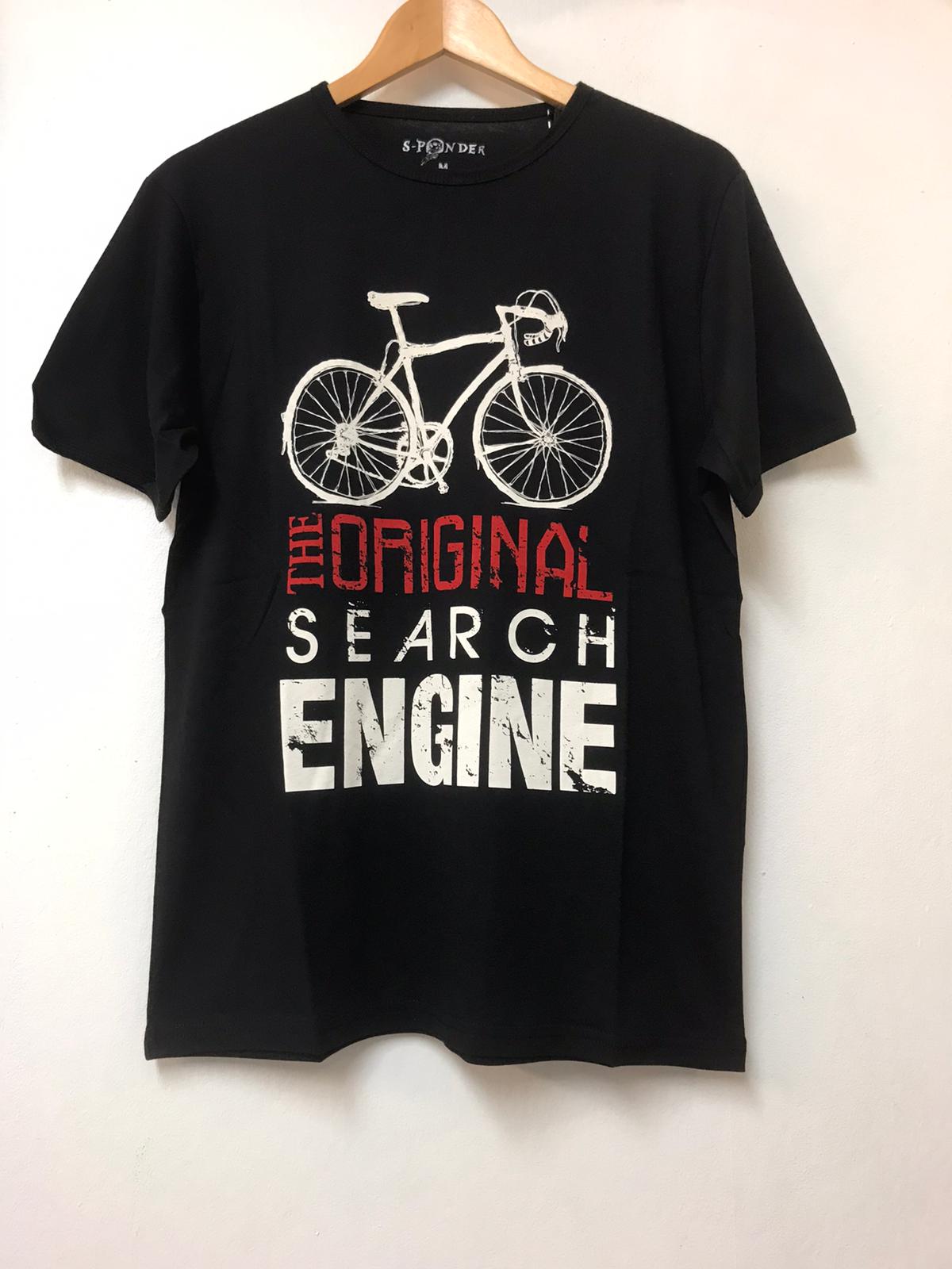 Bicycle Original Search Engine Bicycle Printed Cotton Regular T-shirt