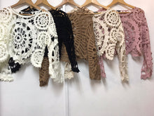 Load image into Gallery viewer, Crochet Lace Crop Top
