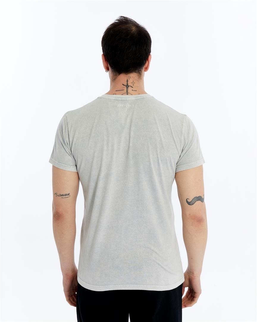 Four Masters Characters  Printed Acid Washed Cotton   T-shirt
