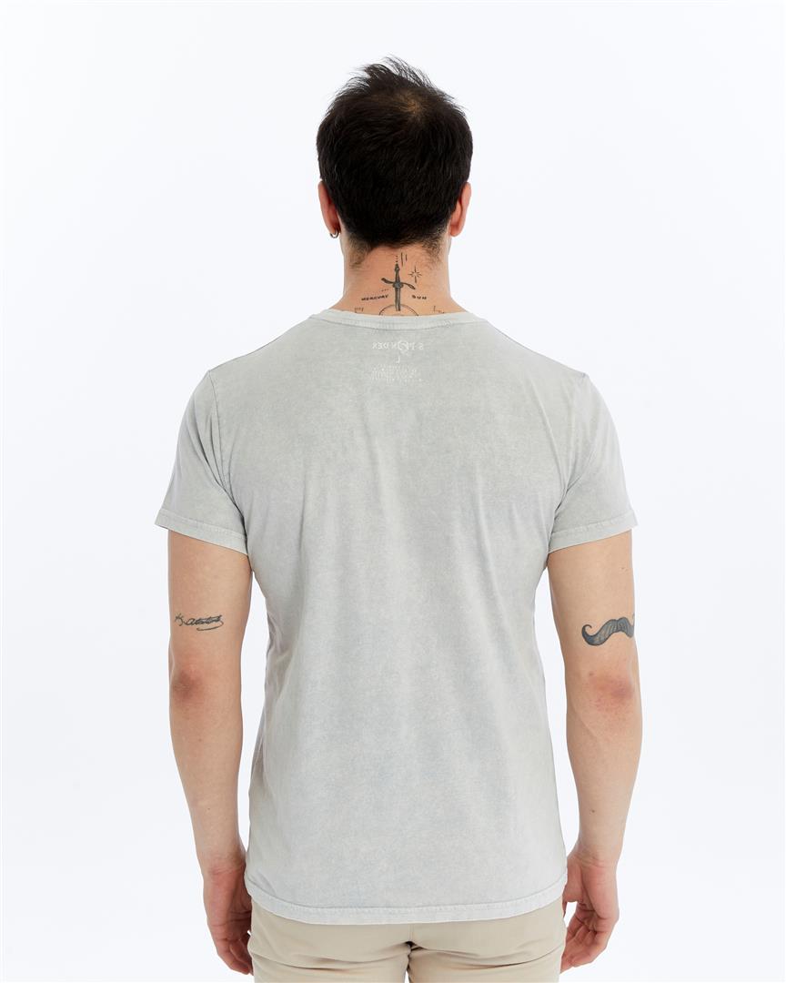 Stone Washed I CHOOSE VIOLENCE CHICK Printed Cotton  T-shirt