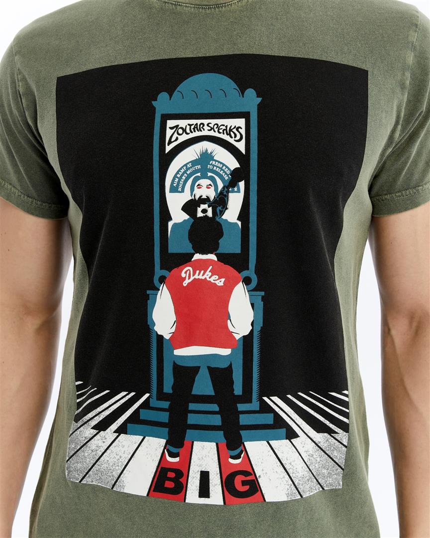 Stone Washed ZOL TAR  SPEAKS  Printed Cotton  T-shirt