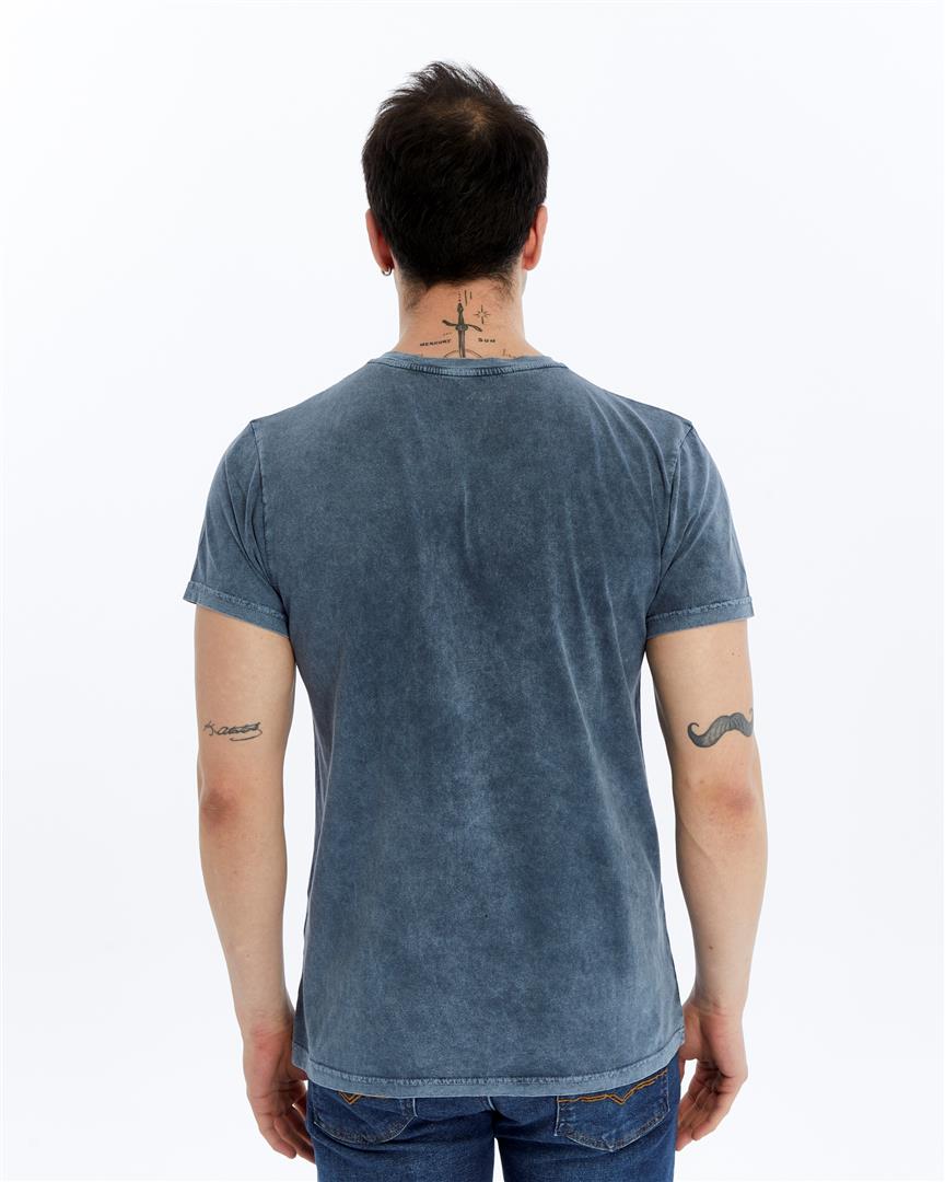 Four Masters Characters  Printed Acid Washed Cotton   T-shirt