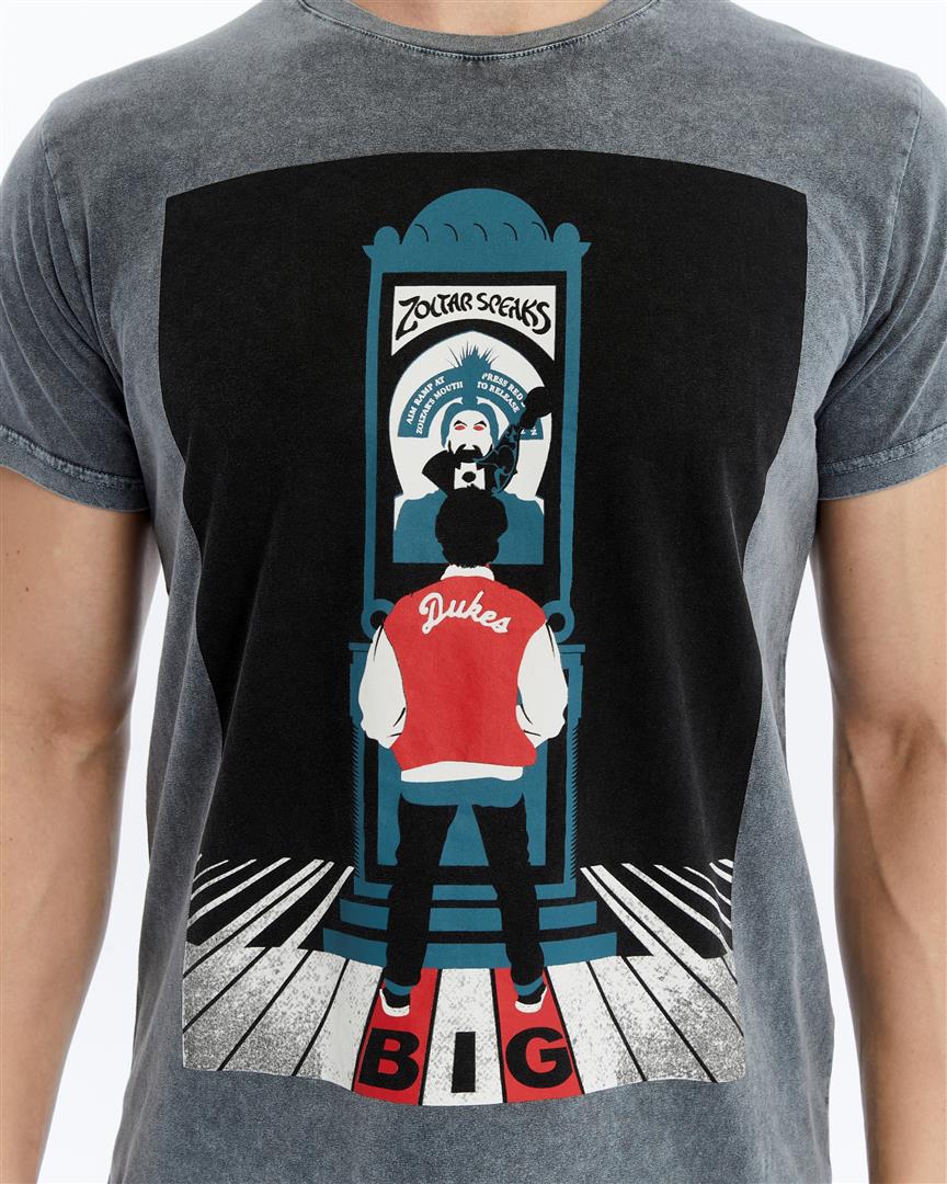 Stone Washed ZOL TAR  SPEAKS  Printed Cotton  T-shirt