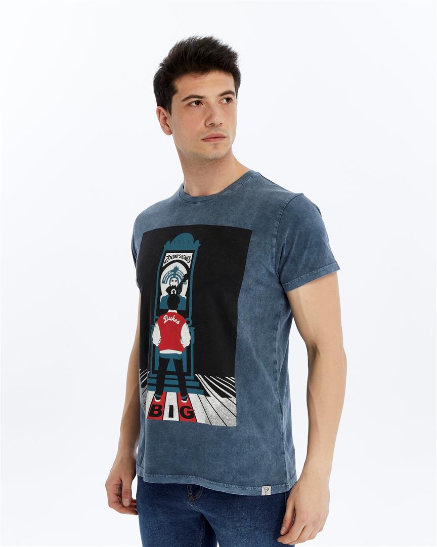 Stone Washed ZOL TAR  SPEAKS  Printed Cotton  T-shirt