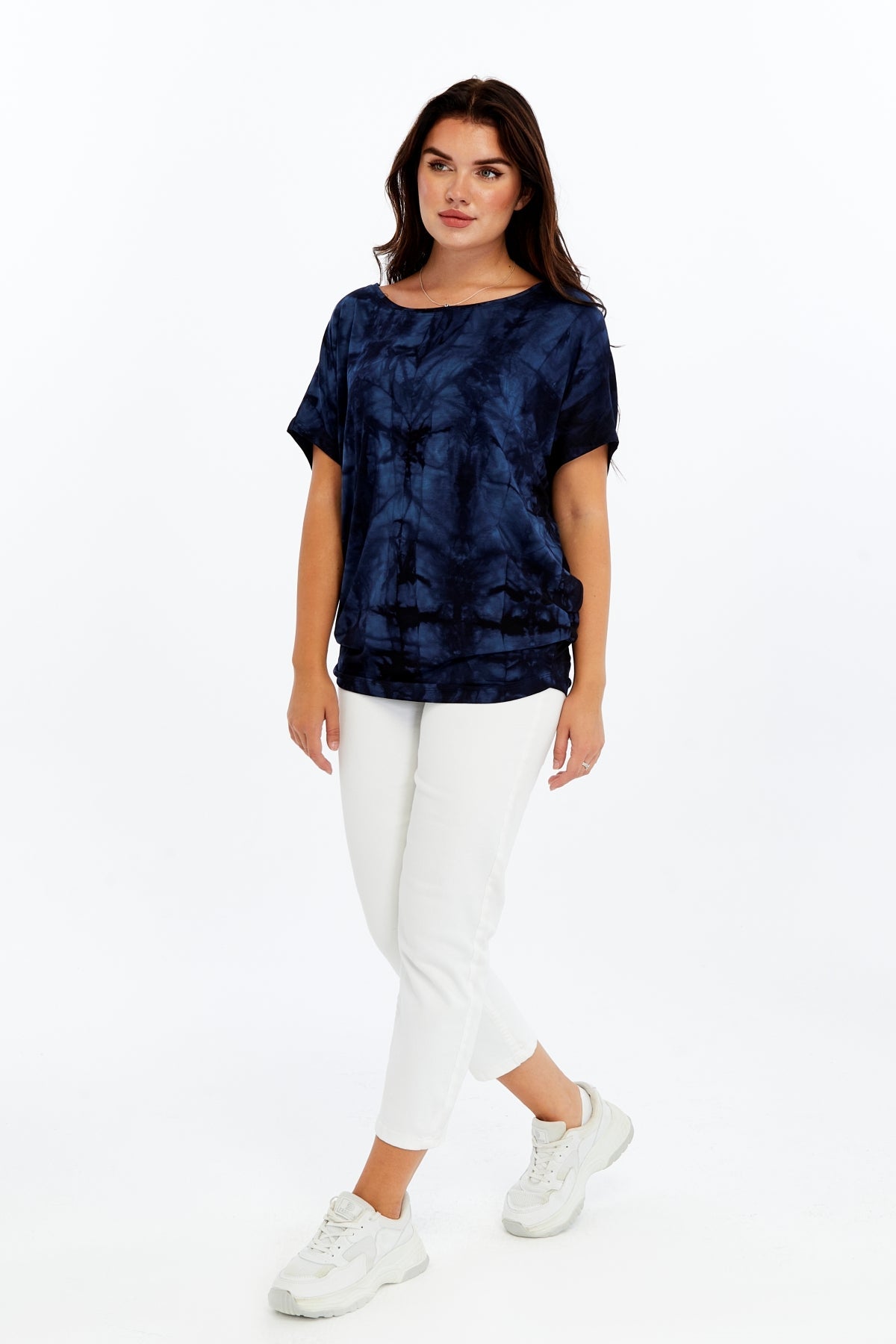 Shiny Sparkly Angle Wings Ballon Cut  Tie Die Women Top