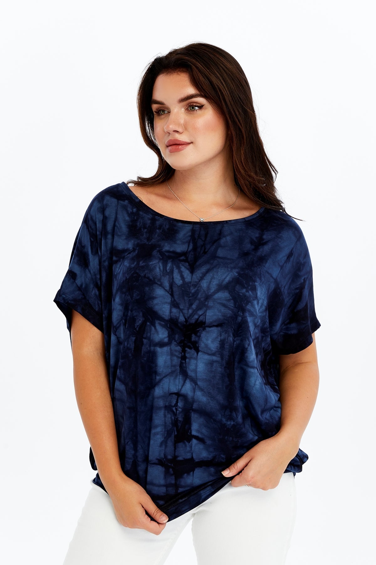 Shiny Sparkly Angle Wings Ballon Cut  Tie Die Women Top