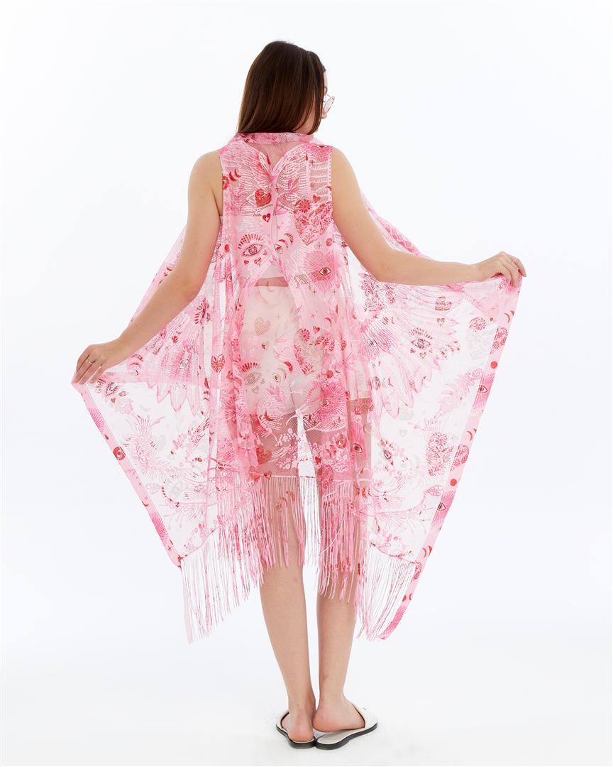 Sleveless Pancho Design  Embroidery Patchwork Wrap