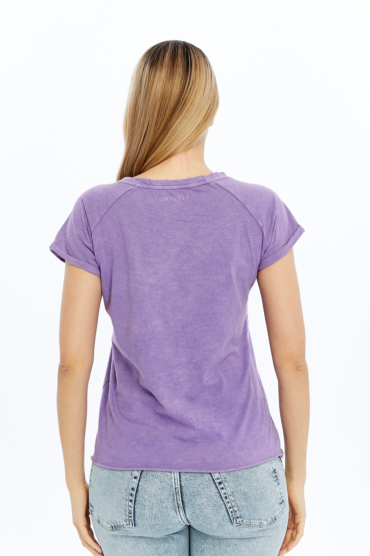 Stone washed Not in Service Black Cat  Printed Cotton Women T-shirt