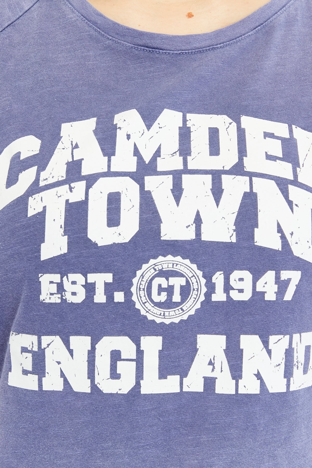 Acid Washed Camden Town Typographic Cotton Women T-shirt