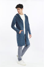 Plain Line Details Stone Washed Men's Coat