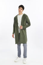 Plain Line Details Stone Washed Men's Coat