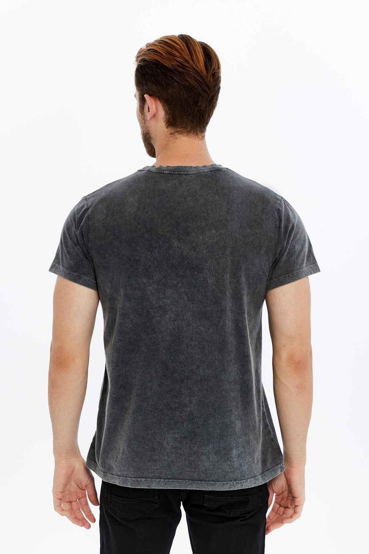 NINJA CAT SAMURAI Printed Acid Washed Cotton  T-shirt