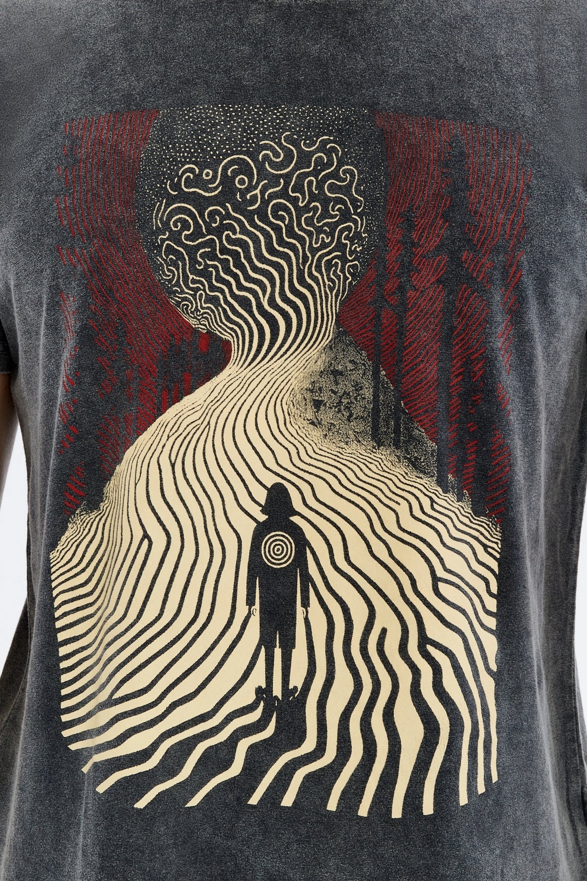 ADVENTURE  Printed Acid Washed Cotton  T-shirt