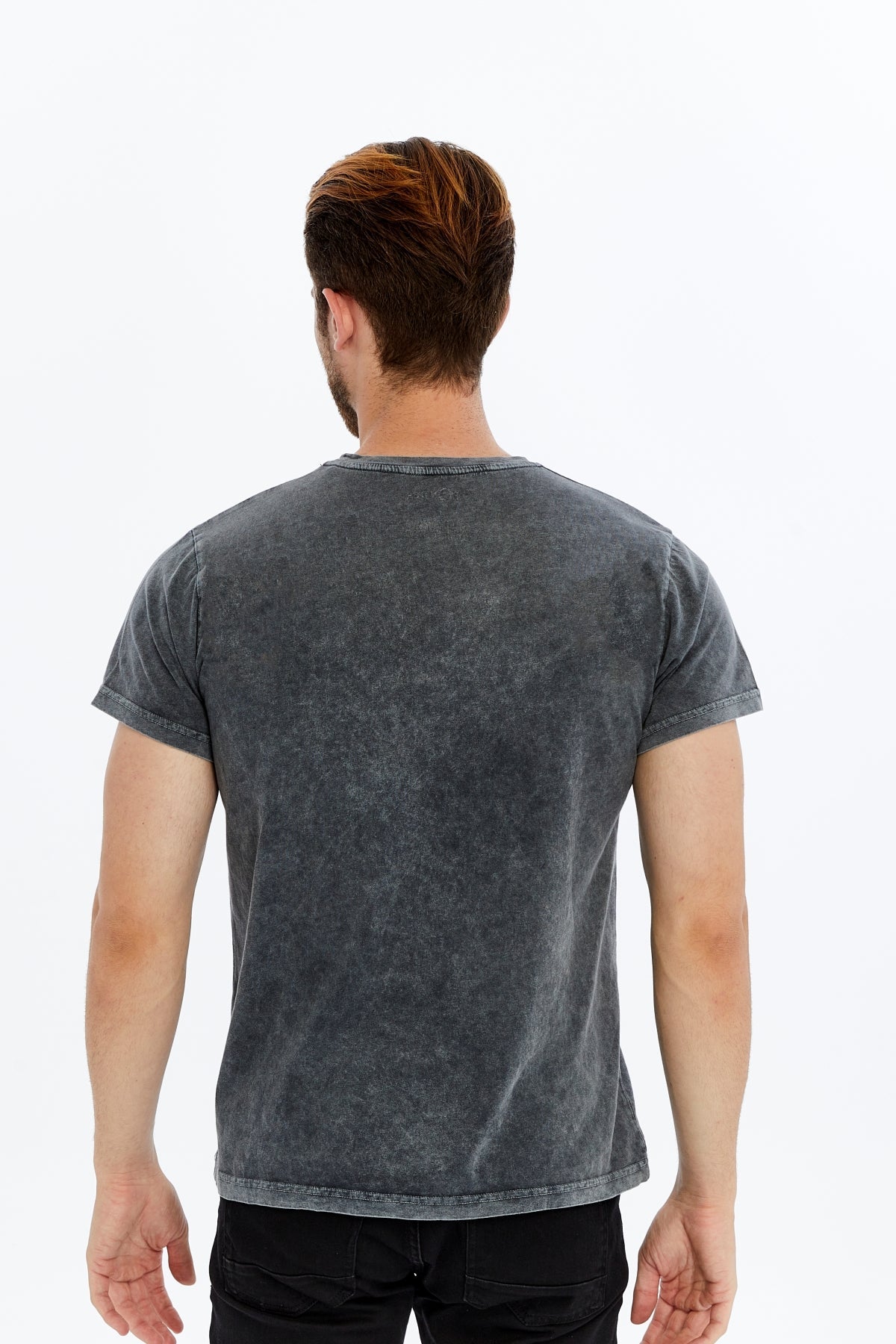 Stone Washed ROCK & ROLL SCDE  MUSIC   Printed Cotton  T-shirt
