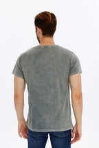 QUESTION OF BALANCE  Printed Acid Washed Cotton  T-shirt