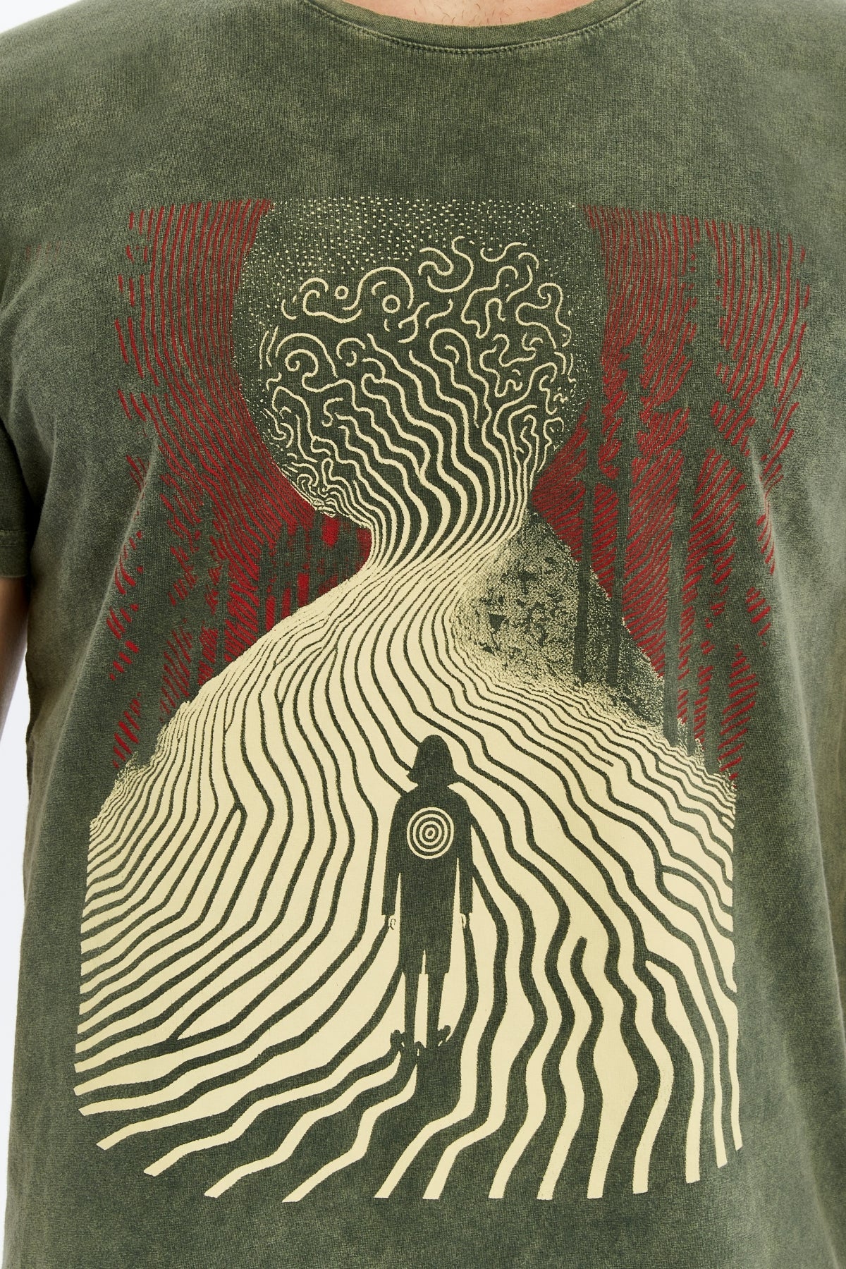 ADVENTURE  Printed Acid Washed Cotton  T-shirt