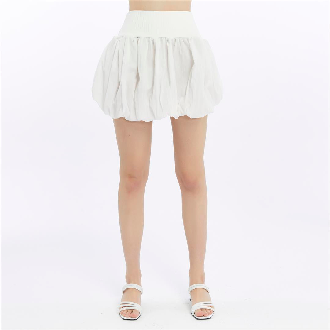 Women Ballon Bubble cut Plain Skirt