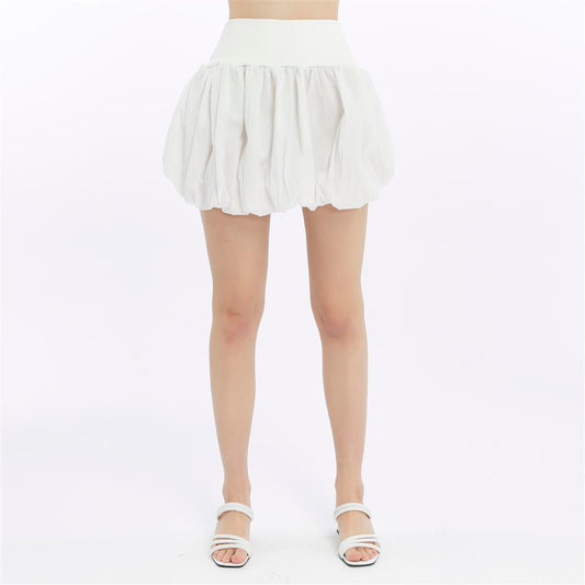 Women Ballon Bubble cut Plain Skirt