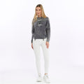 Ballon Cut Zip Front IT'S  FINE  EVEREYTHING  IS FINE Print Women Sweatshirt