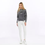 Ballon Cut Zip Front IT'S  FINE  EVEREYTHING  IS FINE Print Women Sweatshirt