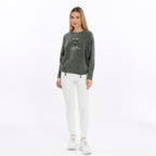 Ballon Cut Zip Front IT'S  FINE  EVEREYTHING  IS FINE Print Women Sweatshirt