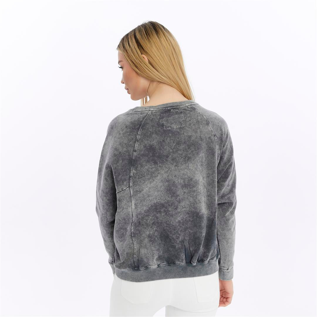 Ballon Cut Zip Front MONKEY THINKING  Print Women Sweatshirt