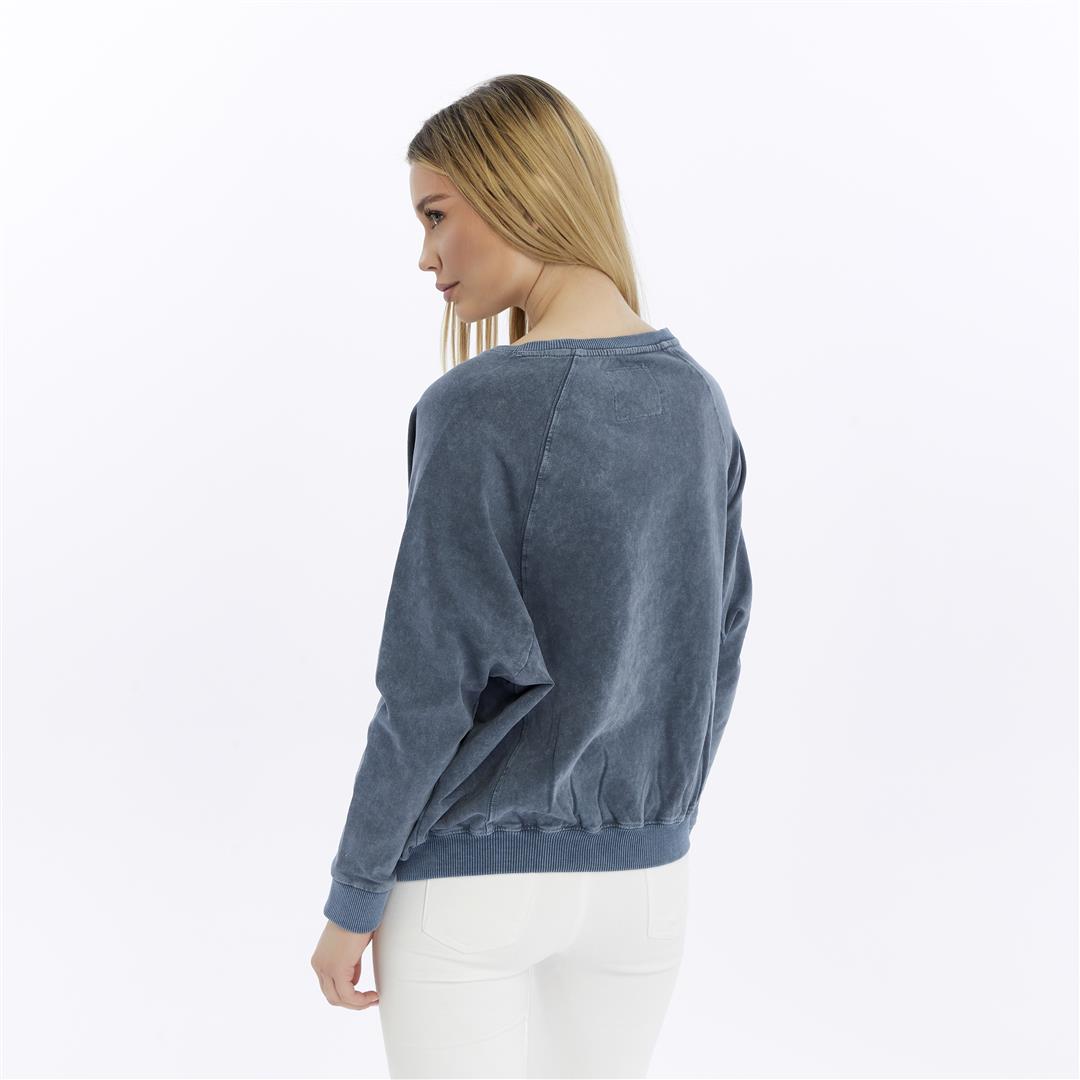 Ballon Cut Zip Front MONKEY THINKING  Print Women Sweatshirt