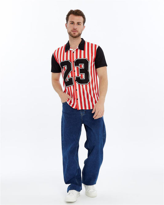 23 STRIPPED  Patterned Print Men's Regular Shirt