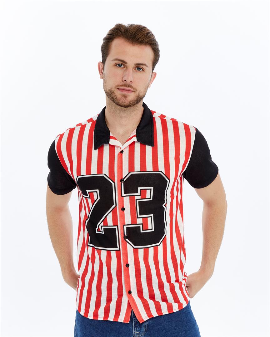 23 STRIPPED  Patterned Print Men's Regular Shirt