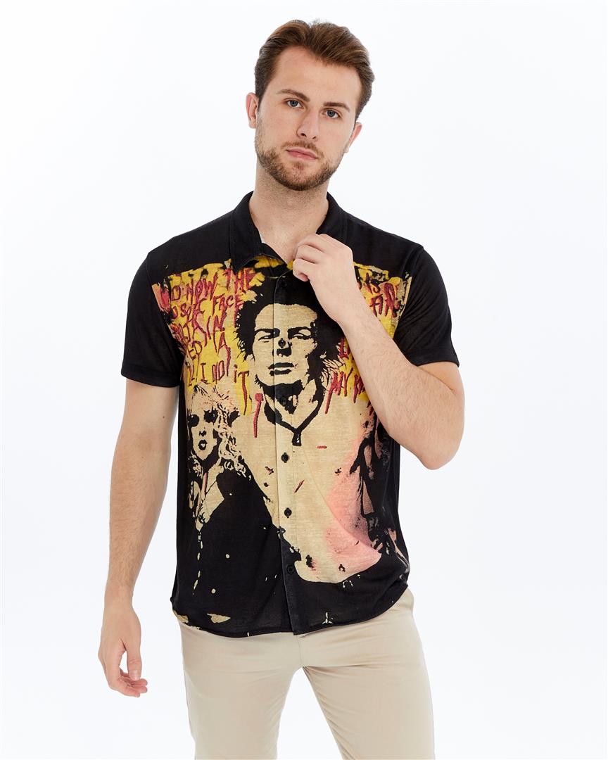 SID & NANCY Patterned Print Men's Regular Shirt
