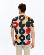 RETRO VINYL Patterned Print Men's Regular Shirt
