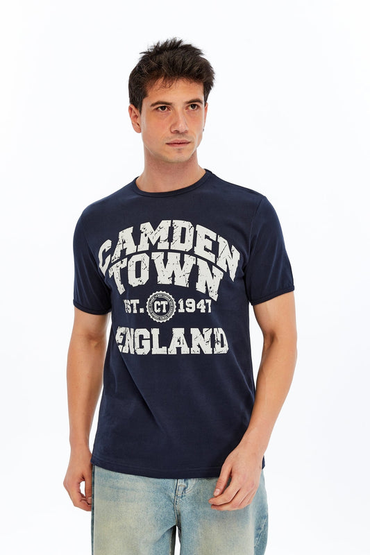 Camden Town England Typogrpahic  Printed Cotton  T-Shirt