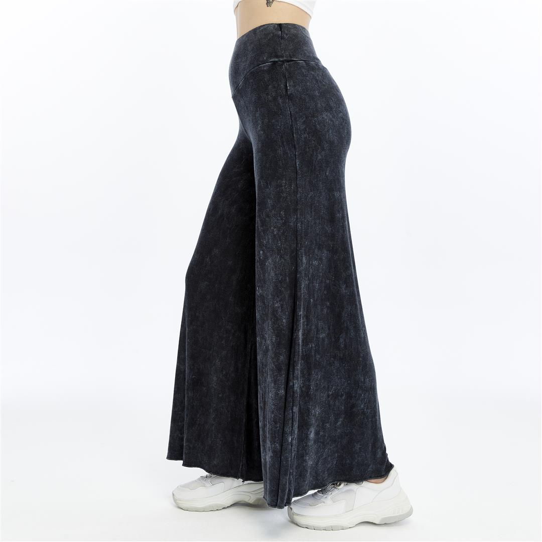 High Waist Flare Leg Soft Cotton Trouser