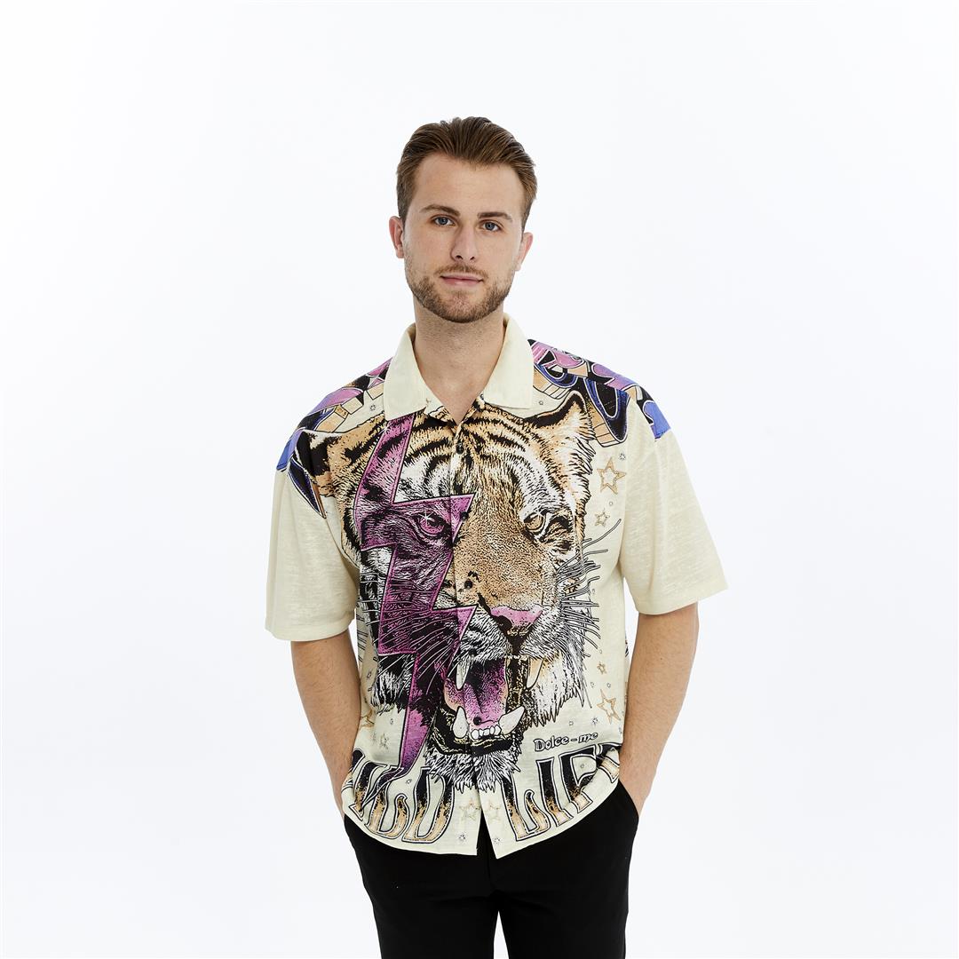 WILD TIGER Patterned  Print  Men's Regular Shirt