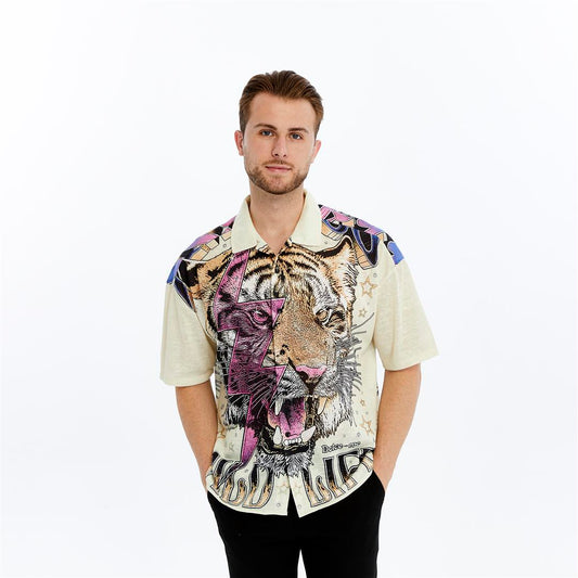 WILD TIGER Patterned  Print  Men's Regular Shirt