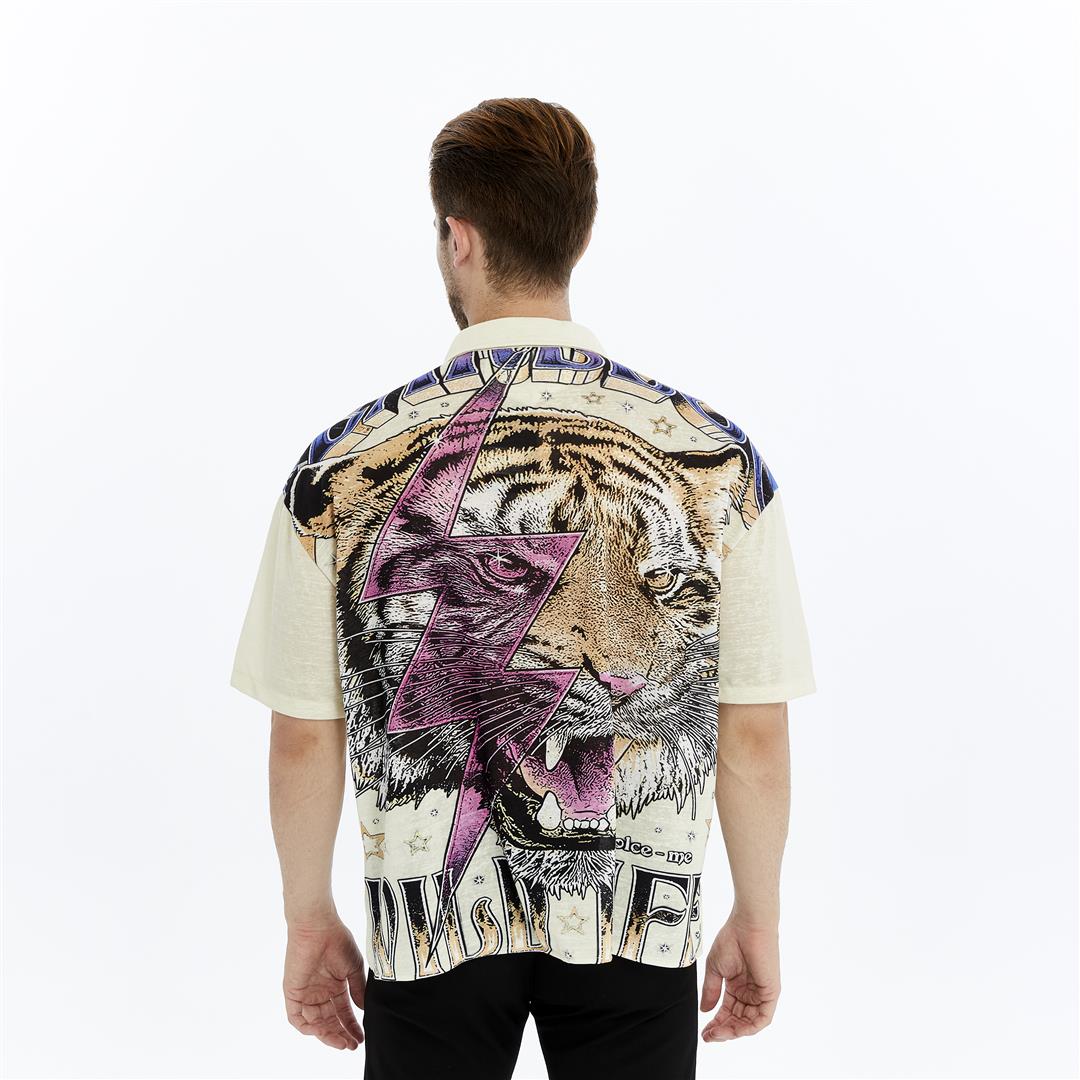 WILD TIGER Patterned  Print  Men's Regular Shirt