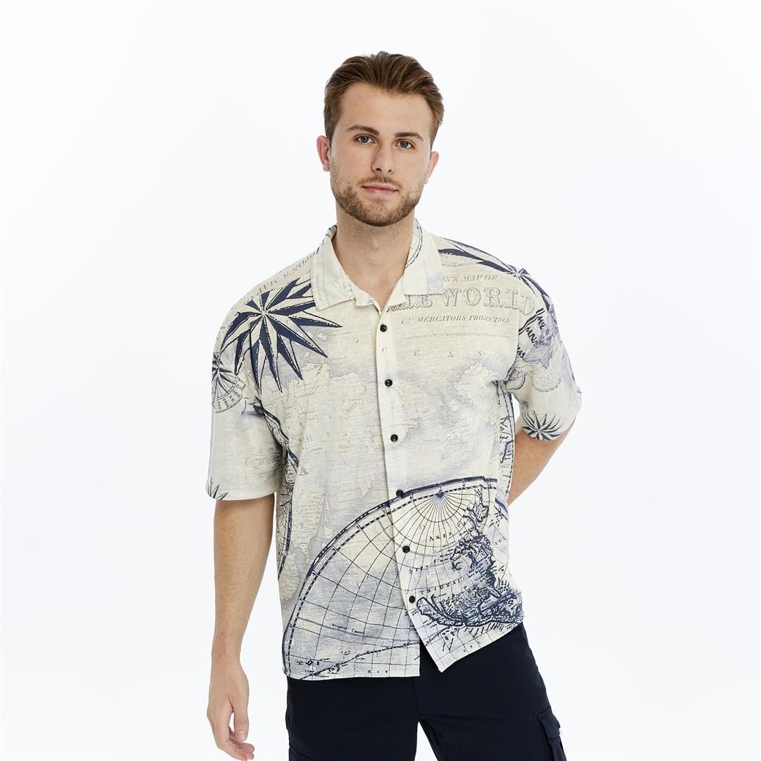 THE WORLD   Printed  Men's Regular Shirt