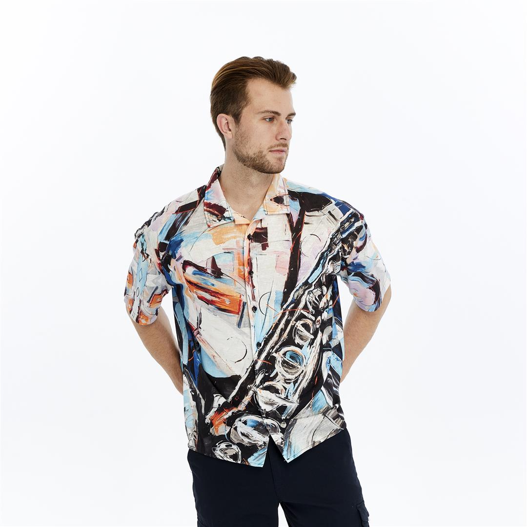 MUSICAL BRUSH  Printed  Men's Regular Shirt