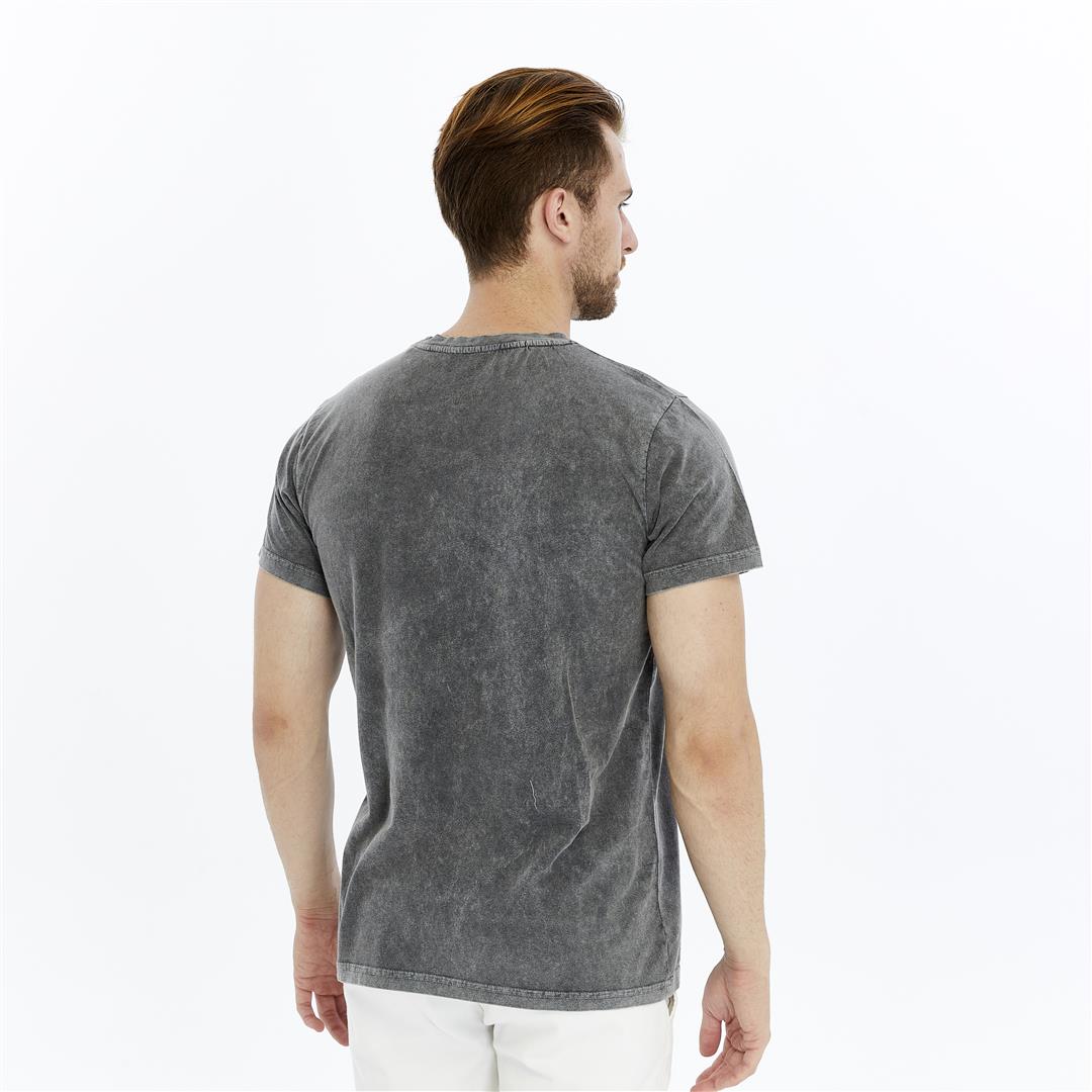 Acid Washed  Underground Sound Printed  Cotton   T-Shirt