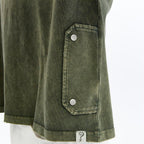 Acid Washed Relaxed Baggy Heavweight  Rivited  Cotton  T-shirt