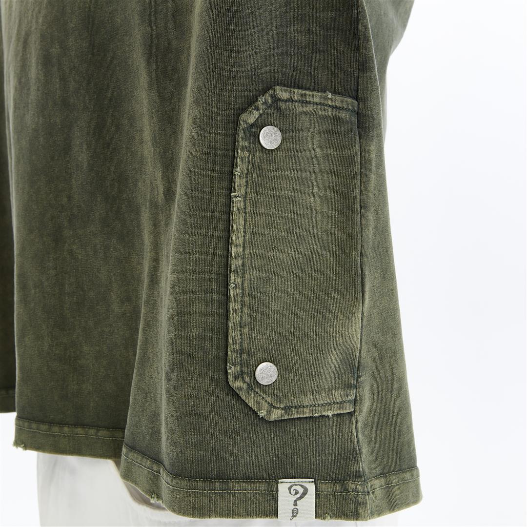 Acid Washed Relaxed Baggy Heavweight  Rivited  Cotton  T-shirt